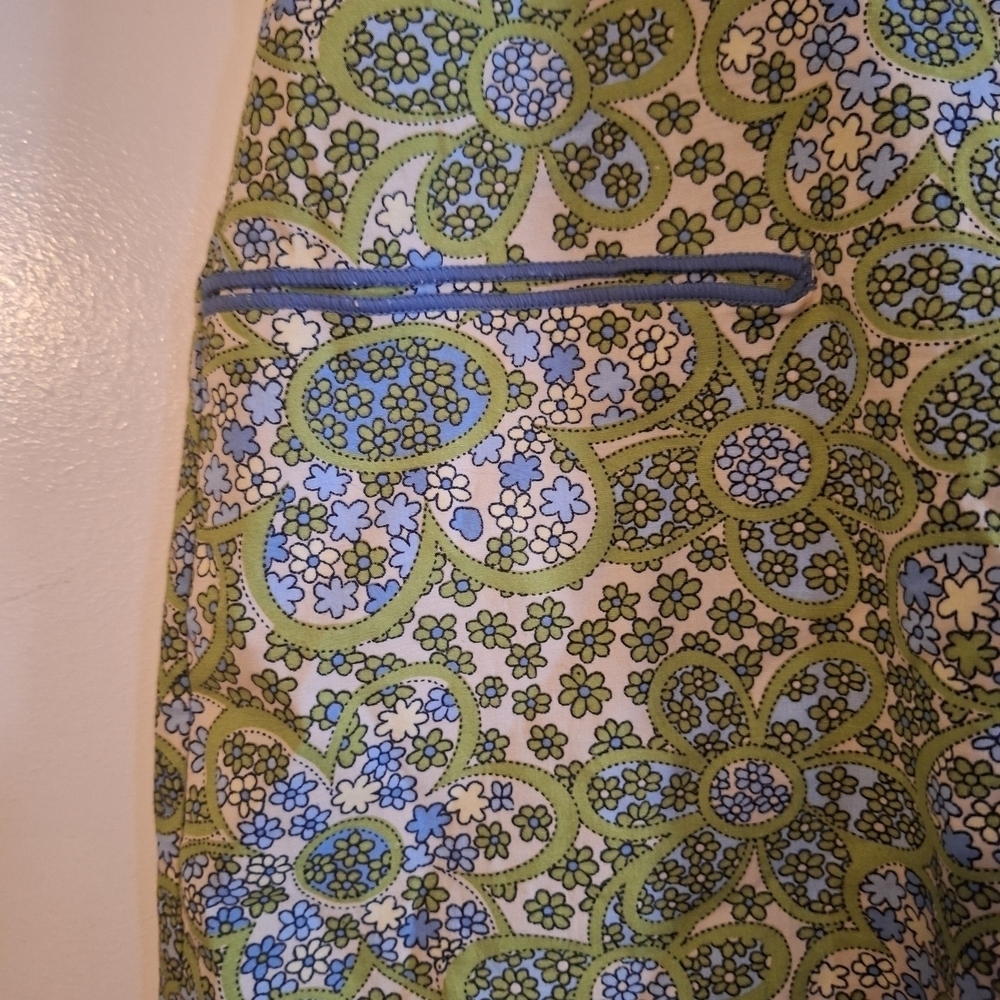 Studio M Floral A-Line Skirt in Green and Blue - Picture 6 of 8